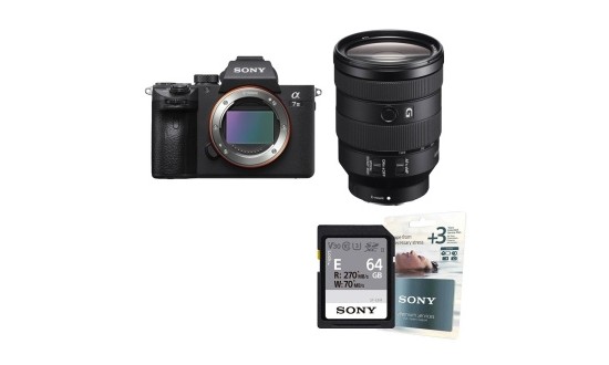 SONY ALPHA 7 III + 24-105 mm f/4 G OSS + SD 64Go V30 + Extension de garantie de 3 ans Sony