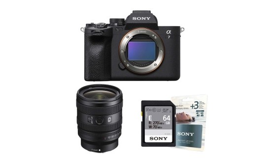 SONY ALPHA 7 IV + FE 24-50 mm f/2,8 G + SD 64Go V30 + Extension de garantie de 3 ans Sony